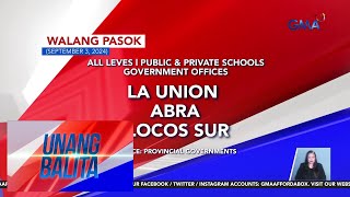 Walang pasok as of 605 AM September 3 2024  Unang Balita [upl. by Essenaj]