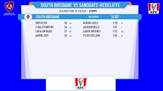 Qld Premier Cricket  Bulls Masters Two Day  Rd15  South Brisbane v SandgateRedcliffe  Day 1 [upl. by Akimahc209]