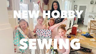 The Girls Learn To Sew  New Hobby [upl. by Ayt]