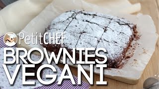 Brownies Vegani senza uova e senza latte  Tutorial di cucina PetitChefit [upl. by Regdirb281]