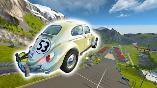 HERBIE VS THE CAR JUMP ARENA  BeamNG Drive [upl. by Macguiness]