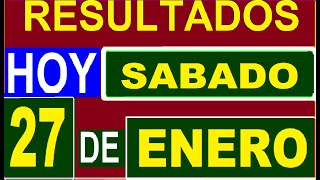 Ultimos RESULTADOS SORTEOS DE LOTERIAS Y CHANCES DE HOY SABADO 27 DE ENERO DEL 2024 [upl. by Abbotsun456]