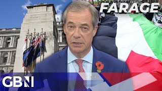 Nigel Farages shocking demand STOP ProPalestine March at Cenotaph [upl. by Ajit]