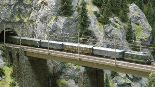 Model Trains at the Gotthard Mountain in Switzerland [upl. by Kcaz]