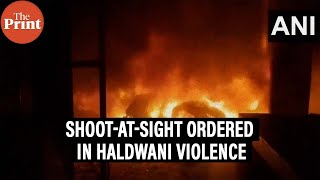 Violence broke out in Haldwani after an antiencroachment drive Shootatsight ordered [upl. by Neivad414]