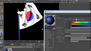 시포디 강좌 깃발 매달려 휘날리는 제작하기 시네마 4DCinema 4D Dynamic FlagCloth Belt Tutorial [upl. by Niveg370]