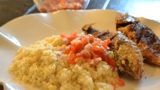 Recette du Attieke poisson  cuisine ivoirienne  how o cook attieke and fish [upl. by Aradnahc974]