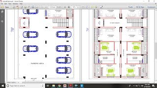 40x70 APARTMENT RENT PORTION PLAN 1Bhk amp 2 Bhk 4 FLAT [upl. by Ikcaj163]