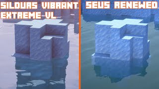 Sildurs Vibrant Shaders Extreme VL vs Seus Renewed  Texture Comparison [upl. by Eeralav]