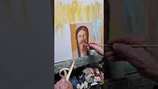 Art portrait of Jesus Christ  Painting by artist painter and poet Joseph Matar  LebanonArtcom [upl. by Sremmus]