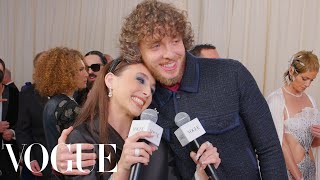 Jack Harlow amp Emma Chamberlain Reunite at the Met Gala  Met Gala 2023 With Emma Chamberlain [upl. by Ellenor715]