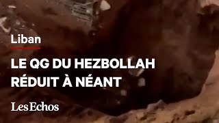 Les images impressionnantes du QG du Hezbollah après la frappe israélienne qui a tué Nasrallah [upl. by Zelda]