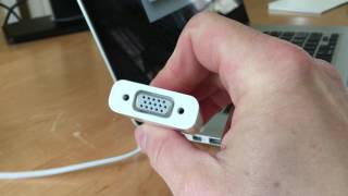 Connect Your MacBook Pro to a Desktop Monitor With Apples Mini DisplayPort to VGA Adapter [upl. by Assenyl300]