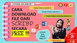 CARA DOWNLOAD FILE DARI SCRIBD SECARA FREE [upl. by Roter]