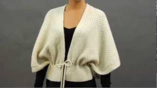 14 Diamond Capelet Vogue Knitting Holiday 2009 [upl. by Boggers]