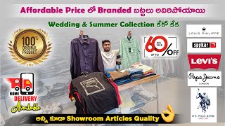 100 Original Branded Clothes at Cheapest Price In Hyderabad  Shirts amp Jeans amp T Shirts  Telugu [upl. by Steffane]