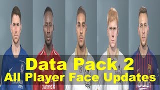 PES 2019 Data Pack 2  All Player Face Updates [upl. by Nolyag]