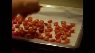 Oven Drying Cherry Tomatoes SUPER EASY [upl. by Kele815]