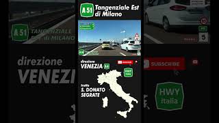 Tangenziale Est di MILANO  Autostrada A51 Shorts [upl. by Whalen]