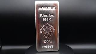 Heraeus 1kg amp 10oz Silver Bars [upl. by Analiese]