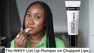 A Review of The Inkey List Tripeptide Plumping Lip Balm on Chapped Lips  TamunoAbbey [upl. by Teryn]