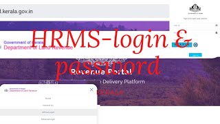 HRMS login and password  revenue department kerala lrdkeralagovin [upl. by Kirbee]