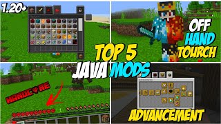 Top 5 Java Addons For Minecraft Pocket Edition 120  Best Minecraft Mods 120 [upl. by Iralav]