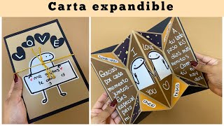 REGALO hecho a mano  Carta expandible de AMOR [upl. by Anelle]