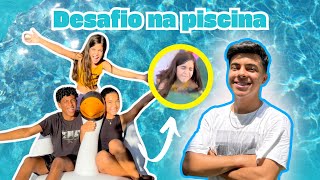 Desafio na piscina  Estevão Filipe  Feat Irmãs Pina e Gabriel  olha o que aconteceu [upl. by Erreip858]