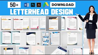 50 Letterhead design Free Download letterhead design photoshop letterhead design in illustrator [upl. by Arnaldo]