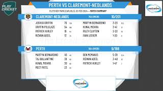 WPC  Mens Third Grade  Round 13  Perth v ClaremontNedlands  Day 2 [upl. by Craggy]