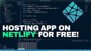 Deploy NodeJS App on Netlify for Free Heroku Alternative  NEW 2023 Tutorial [upl. by Yarrum]