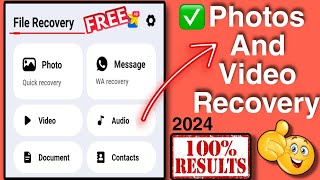 How to Delete Video And Photo Recovery In Tamil 2024  Best Mobile Recovery App 💥 [upl. by Eimmij207]