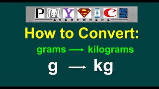 How to Convert g to kg grams to kilograms EASY [upl. by Riley]