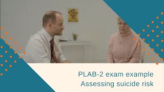 PLAB2 exam example station  how to assess suicide risk [upl. by Dorren730]