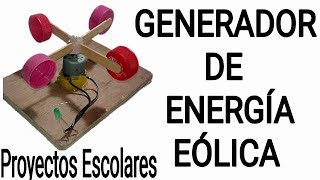 COMO HACER UN GENERADOR DE ENERGÍA EÓLICA CASERO Proyectos Escolares quotcreaciones caserasquot [upl. by Felipe]