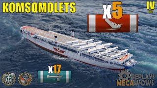 Komsomolets 5 Kills amp 72k Damage  World of Warships Gameplay [upl. by Scammon]