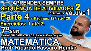 SA02P04 7º ano Matemática  Aprender Sempre  Vol 1  2022  Sequência de Atividades 02  Parte 4 [upl. by Koenraad]