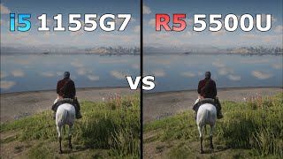 i5 1155G7 Intel Iris Xe Graphics vs Ryzen 5 5500U Vega 7 Gaming Test  2022 [upl. by Ailemak]