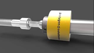 Rotary Broaching Illustration in a Lathe  By Polygon Solutions [upl. by Fakieh346]