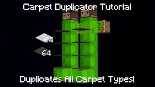 Minecraft Carpet Duplicator Tutorial  113  116 [upl. by Ydnyl]