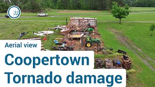 Coopertown Tenn Tornado damage aerial view [upl. by Nylatsirk625]