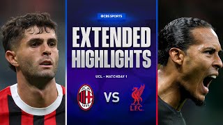 AC Milan vs Liverpool Extended Highlights  UCL League Phase MD 1  CBS Sports Golazo [upl. by Ecerehs]