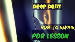 DEEP Dent Repair REAL world PDR [upl. by Robinetta]