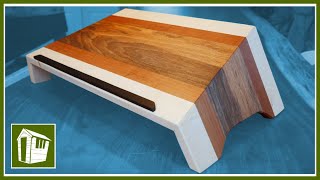 Moderner Laptop Stand aus EDELHOLZ selber bauen Franks Shed DIY [upl. by Vorster]