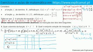 Função Composta  Domínio  Inequação  Preparar Exame Nacional 2018 [upl. by Ellenehc764]