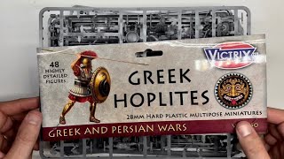 Let’s Look at Victrix Greek Hoplites  Plastic Miniature Review [upl. by Etteuqram]