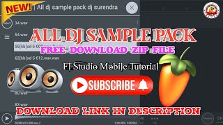 All Dj Sample Pack  Free Download Zip File  Fl Studio Mobile Tutorial [upl. by Borlase]