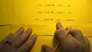 Balancing Chemical Equations Single Replacement Reactions [upl. by Nicko]