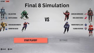 2023 NHL Playoff Simulation in NHL 23  Final 8 Teams [upl. by Vinson]